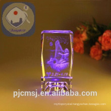 Hot sale 3d laser crystal cube for gift favors CL-003